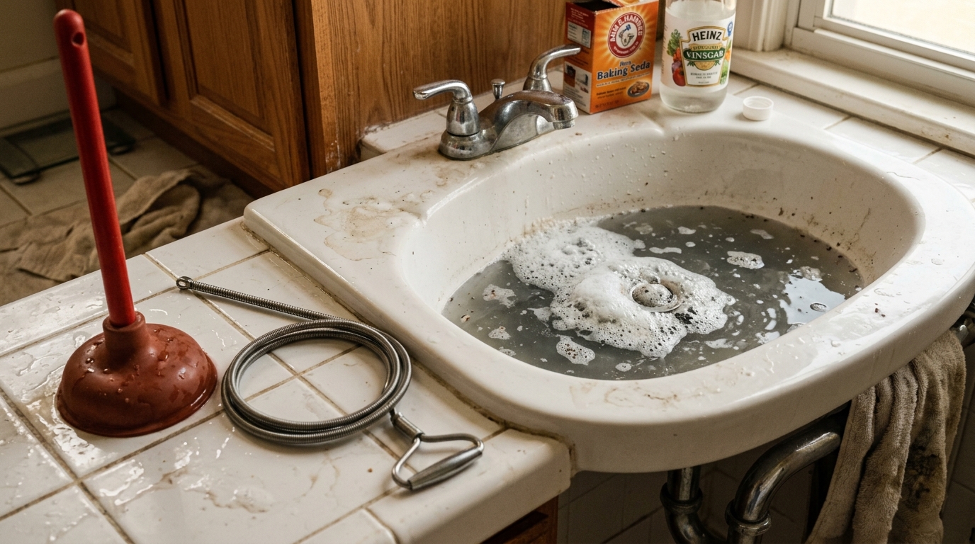 Lavabo Tıkanıklığı: Ev Çözümleri ve Uzman Ne Zaman Çağrılmalı?
